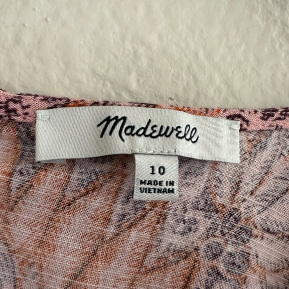 Madewell Lace-Up Ruffle-Hem Sleeveless Midi Dress in Bali Blooms Size 10 Floral - Picture 7 of 10